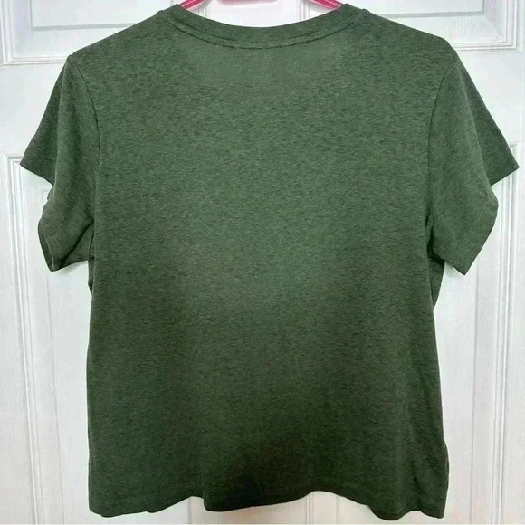Victoria’s Secret T-Shirt Front Pocket Green / White Embroidery Size Extra Large - Picture 9 of 16